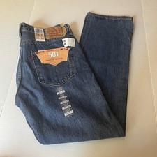 Levis 501 Jeans Straight Leg Button Fly 36x34 Medium Wash Men s Pants