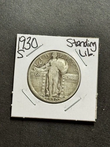 1930 S Standing Liberty Silver Quarter VG Very Good U.S. 25c Type Coin (Raw18838