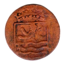 1766 Dutch 1 Duit - Zeeland Arms - New York Penny
