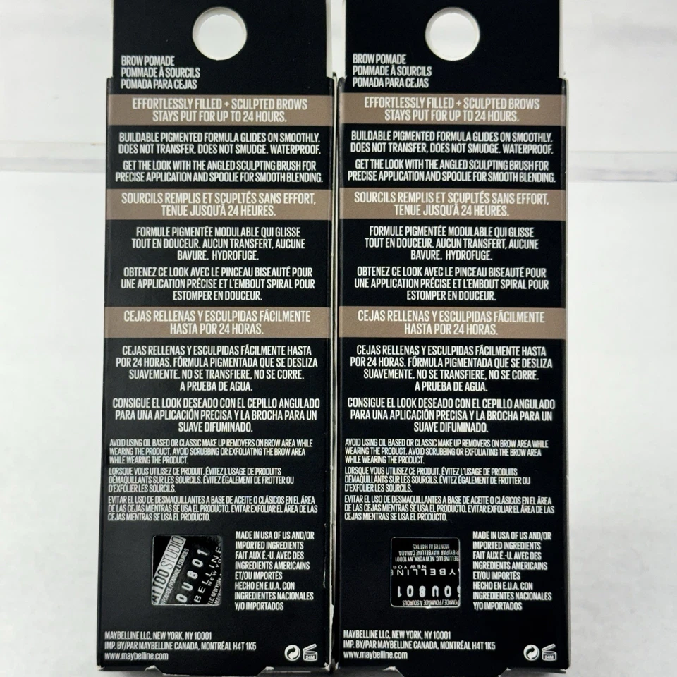 Maybelline Tattoo Studio Brow Pomade 372 Blonde Waterproof 24H 0.106oz 2 Pack - Image 3 of 4