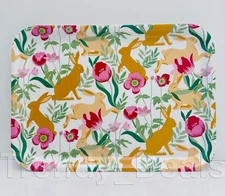 Ikea TJÄRLEK TJARLEK Small Serving Tray, Flowers & Bunnies, 8" x 11" - NEW