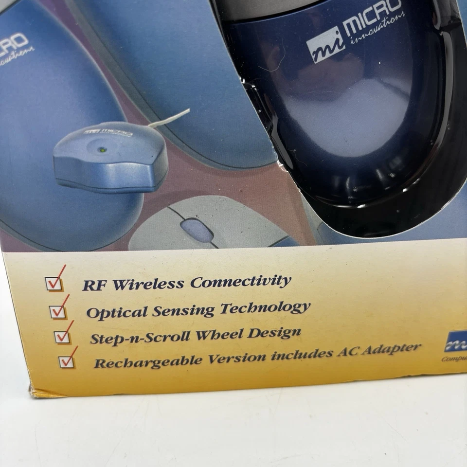 Micro Innovations RF Wireless Mouse Set PD750P Rechargeable Mouse & USB Receiver - Image 2 of 4