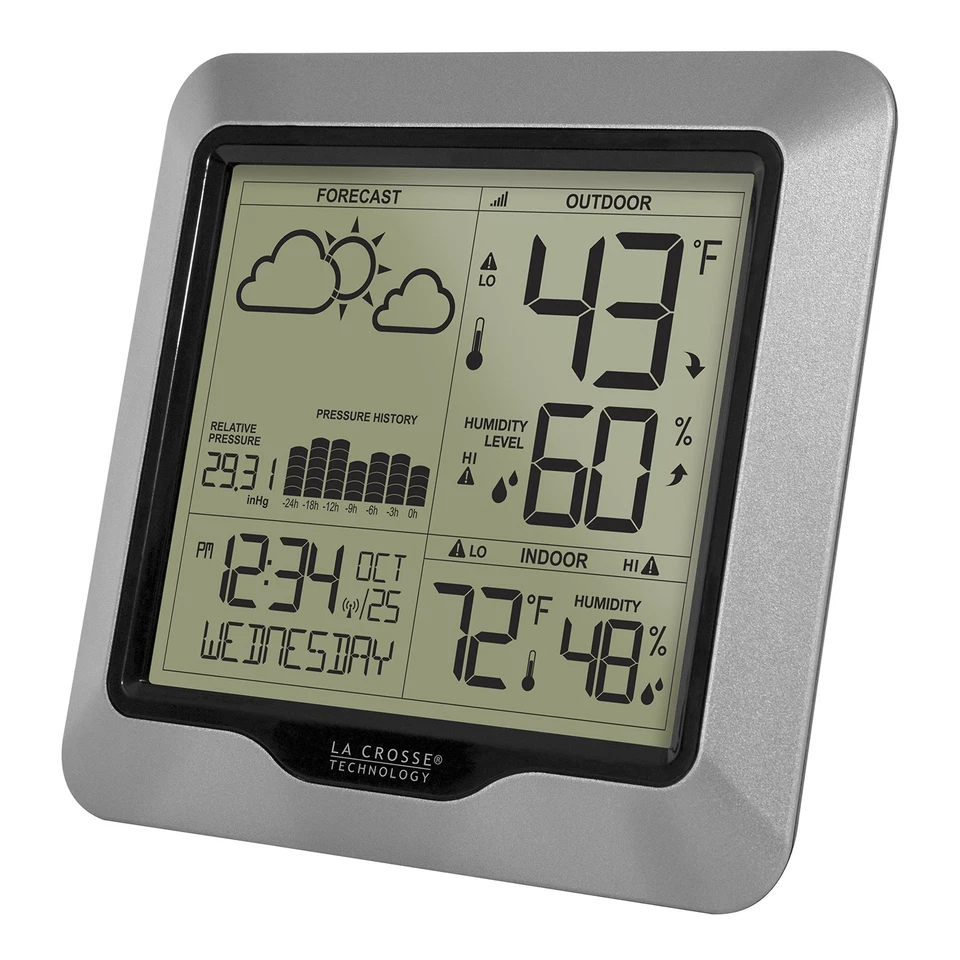 Advanced Wireless Weather Station: Dynamic Icons, Barometric Pressure, Atomic... - Image 4 of 4