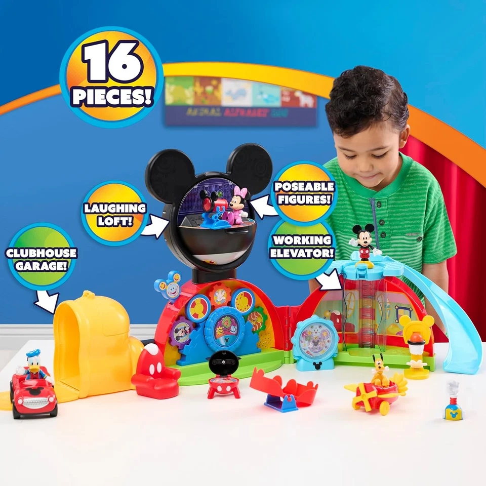 Игровой набор Disney Jr. Mickey Mouse Clubhouse Deluxe 28 дюймов свет и звуки 16 предметов - Изображение 2 из 4