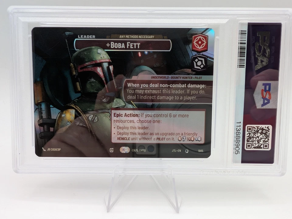 Star Wars Unlimited - Boba Fett, Any Methods Necessary - SHOWCASE FOIL JTL 1005 - Image 2 of 2