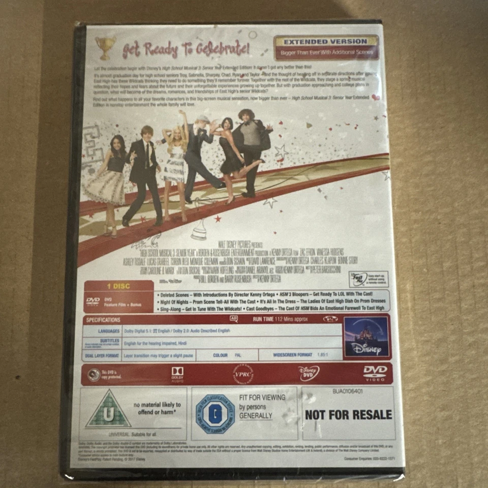 High School Musical 3 Senior Year (Disney) NEW SEALED DVD - Image 2 of 2
