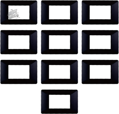 10 Plates Black Compatible Vimar Plana 3 Seater Modules Socket Switch