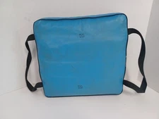 Vintage Kapok Bouy Throw Seat Safety Cushion Boat Floatation Device Blue Straps