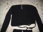 2 GIRLS BLOCH BLACK DANCE WRAP AND JAZZ SHORTS 6-7 M — photo 3