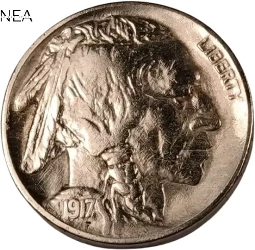 1917 Buffalo Nickel ~ Borderline Uncirculated (Choice AU+)