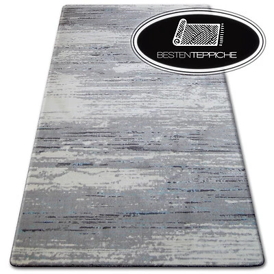 Tapis Moderne Gris Rectangulaire ACRYL Laine & Viscose « PATARA » Abstrait - Photo 1/4