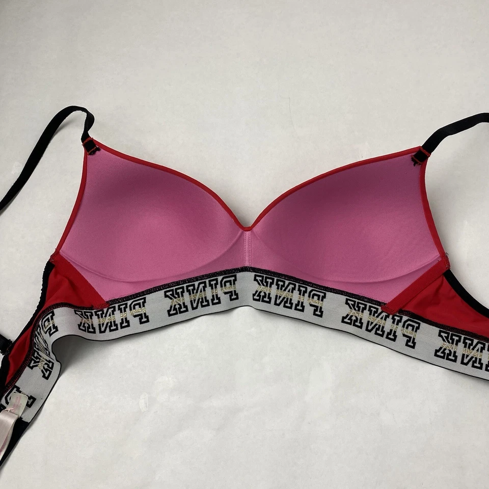 Victoria's Secret Pink Wireless Lightly Lined Bra Red Size 32C - Image 4 of 4