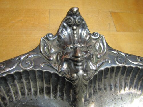 Antique Victorian Devil Beast Monster Reed & Barton Silver Plate Crumb Dust Tray - Picture 1 of 12