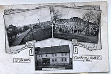 24736 Gruß Aus Großneuhausen Thuringia Castle Bahnhof Street Store Eichhorn 1923