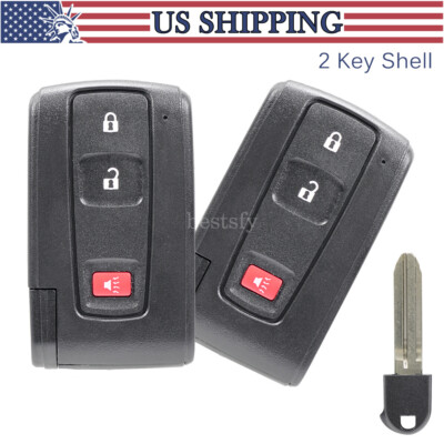 Toyota Prius 3-Button Remote Key Shell Fob – 2004-2009, Black, Replacement Case - View #5