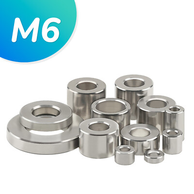 #ad M6 Stainless Steel Spacers Bush Standoffs 8mm 24mm OD Round Thick Washers $481.16