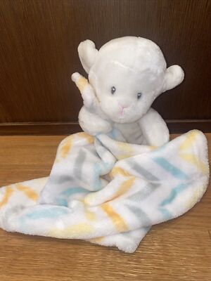 Little Miracles White Lamb Sheep Plush Security Blanket Lovey
