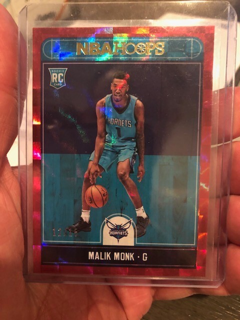 2017 18 MALIK MONK PANINI NBA HOOPS RED CHECKERBOARD #261 RC /15 KINGS SSP