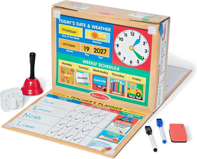 Melissa & Doug School Time!- Be Teacher or Student  Classroom Play Set Game