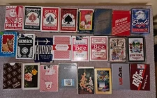 Vintage Lot 24 Decks Playing Cards Casino Bee Bicycle Aviator Advertising Casino