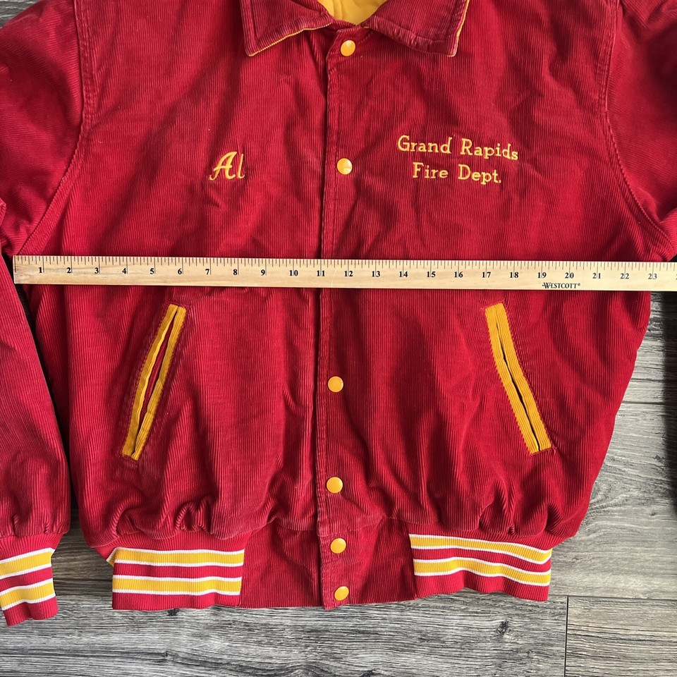 Vintage West Wind Varsity Jacket Corduroy Bomber Mens Sz L. Grand