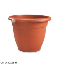 VASO TONDO CAMPANA ELLADE DIAMETRO CM 30X25 H IN PLASTICA COLORE TERRACOTTA