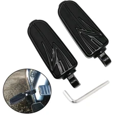 Black Pegs Footpegs Lightning Style For Harley Touring Road Glide King Models US