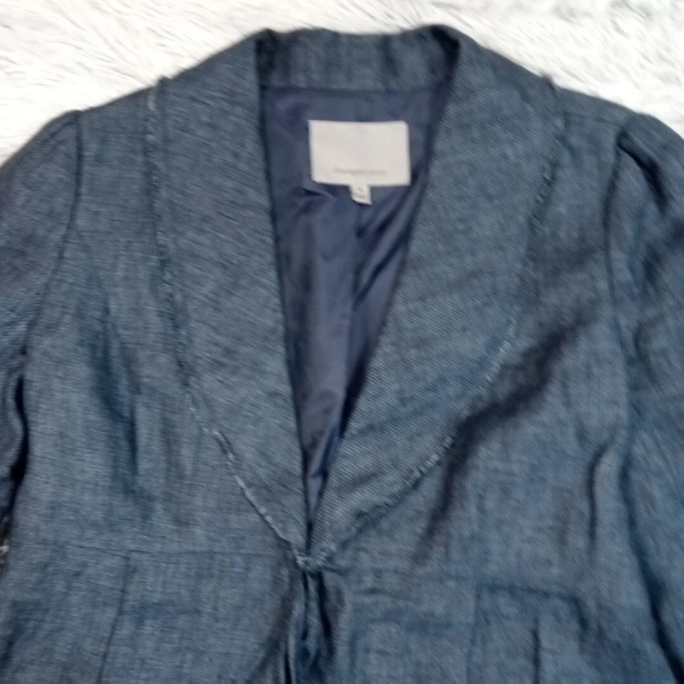 Classiques Entier куртка женщин M синий льняной блейзер застежка опрятный Cottagecorp - Изображение 4 из 4