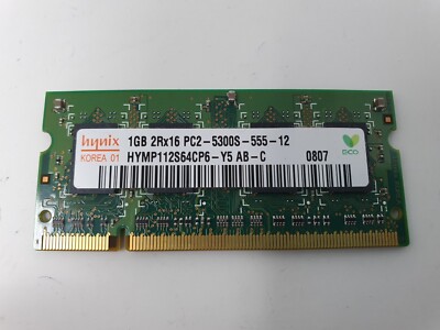 Sony PCG-5K2M RAM Arbeitsspeicher 1GB DDR2 PC2-5300S hynix HYMP112S64CP6-Y5 AB-C