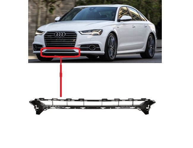 NEW GENUINE AUDI A6 C7 FRONT S LINE BUMPER LOWER CENTRE GRILLE 