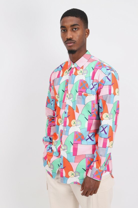 COMME DES GARÇONS SHIRT CDG X KAWS PRINTED SHIRT PRINT H COMME DES GARÇONS SHIRT CDG X KAWS PRINTED SHIRT PRINT H