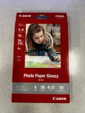 5 Canon Plus PIXMA M GP-601 Inkjet Printer 4x6 Photo Paper 50 Sheet/250 Total