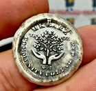 MK Barz Community Collab Bar 999 Fine Silver Ingot round Hand pour Mooneytucker