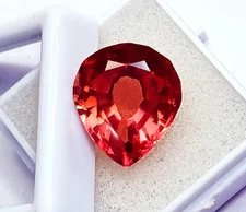 13.25 Ct Natural Orange Sapphire Loose Gemstone Certified With Free Gift