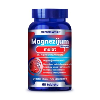 Strong Nature Magnesiummalat (100 mg Mg), 60 Tabletten