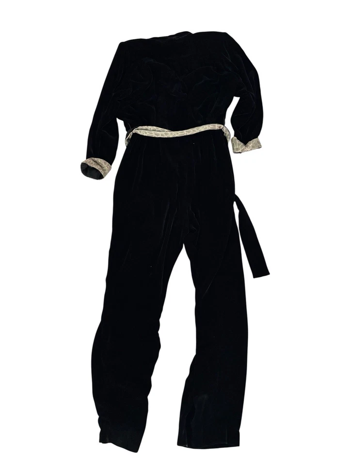 Mono de terciopelo negro Guy Laroche años 80 vintage CHIC Foto 3 de 4