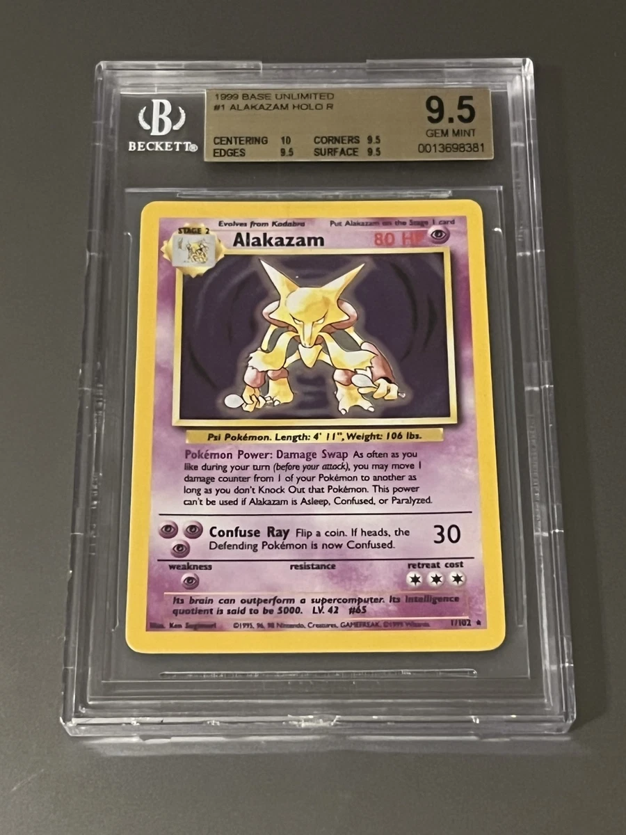 Pokémon TCG Beckett Grading Services (BGS) 9.5 Graded Base Set