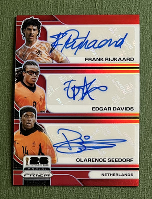 2026 Panini Prizm FIFA World Cup Trio Auto /49 Rijkaard Davids Seedorf Netherlan