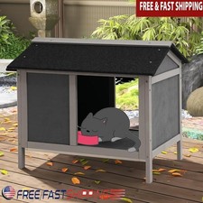 Outdoor Cat Feeding Shelter Monitor Feral Cats Food House Windproof Rainproof US