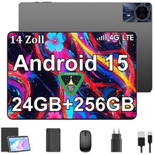 2026Neu Tablet HD 14Zoll Android 15 PAD 24GB RAM+256GB 8000mAh LTE 2SIM Netflix