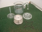 Vintage Pyrex Flameware Glass 2-4 Cup Percolator Coffee Pot Complete - 7754