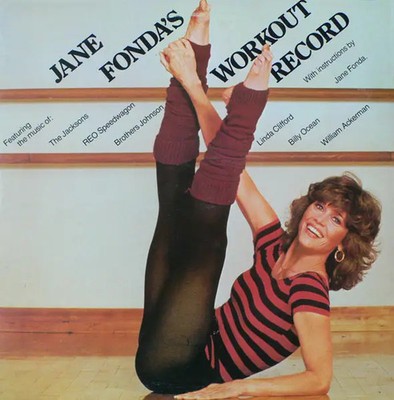 Jane Fonda Jane Fondas Workout Record NEAR MINT Columbia 2xVinyl LP