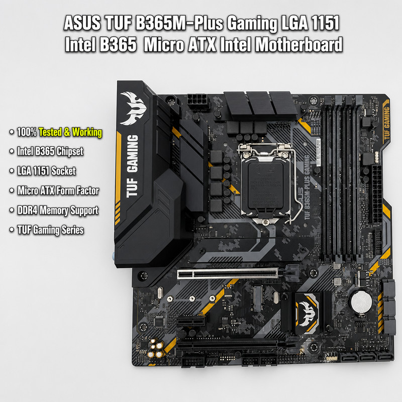 ASUS TUF B365M-Plus Gaming LGA 1151 Intel B365 Micro ATX Intel Motherboard