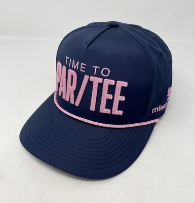 Mission Inn Time To PAR/TEE Golf Hat Men s SnapBack Cap Navy Blue-Pink   Orlando