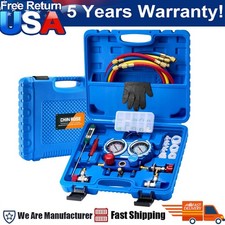 Ac Manifold Gauge Set 3 Ways Fit For R410a R404r134a R22 Refrigeration Charging