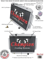 KR Champion 3 Row Radiator for 1967 1968 International 1500B L6 Engine