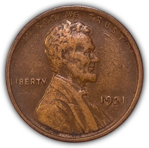 1921-S Lincoln Wheat Cent Choice Very Fine VF+/XF Coin #23309