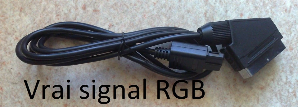 Câble vidéo RGB pour Super Nintendo NTSC, US/JAP SNES video péritel scart - NEUF