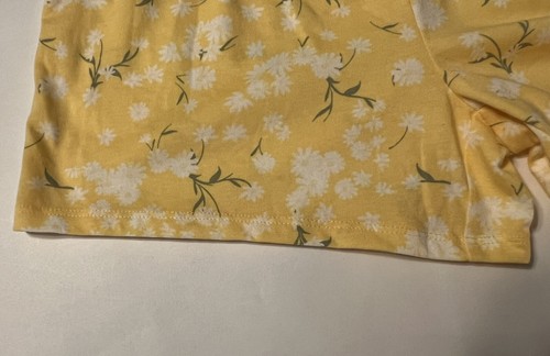 Place Girls Yellow Floral Tank Romper Shorts With Elastic Waist Size L (10-12) - Picture 11 of 20