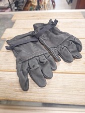 US Military Black Leather Light Duty Gloves sz 4